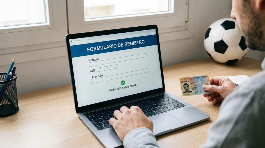 Registro en casa de apuestas legal en España paso a paso